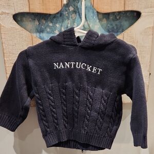EUC Boutique Collection Nantucket Infant Sz 9M Zippered Back Cable Knit Sweater
